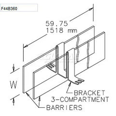 HOFFMAN Hoffman F66B560 Barrier Brkt Mtg Qty 5 Fits 6.00x6.00 Replacement F66B560