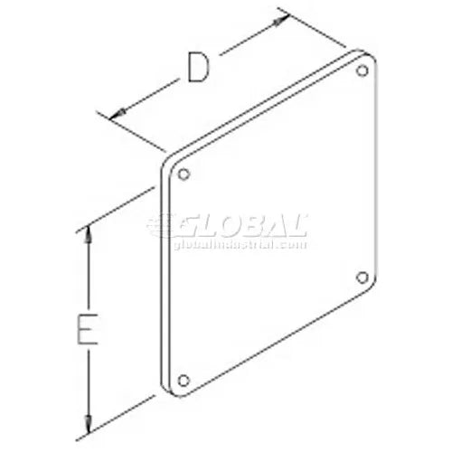HOFFMAN Hoffman F66WPSS Closure Plate 6.00x6.00 SS