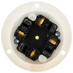HUBBELL WIRING Hubbell Wiring HBL2715ST Locking Devices Twist-Lock Industrial Insulgrip Flanged Inlet 30A 125/250V 3-Pole 4-Wire Grounding White