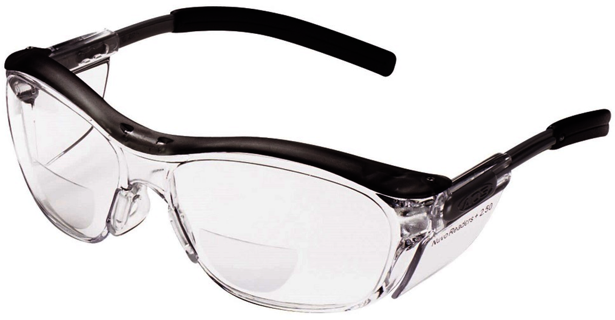 3M 3M 7000052799 Nuvo 2.5 Diopter Gray Safety Glasses With Clear Anti-Fog Lens