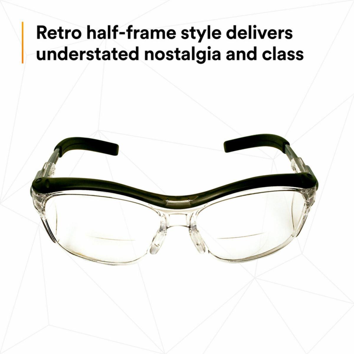 3M 3M 7000052799 Nuvo 2.5 Diopter Gray Safety Glasses With Clear Anti-Fog Lens