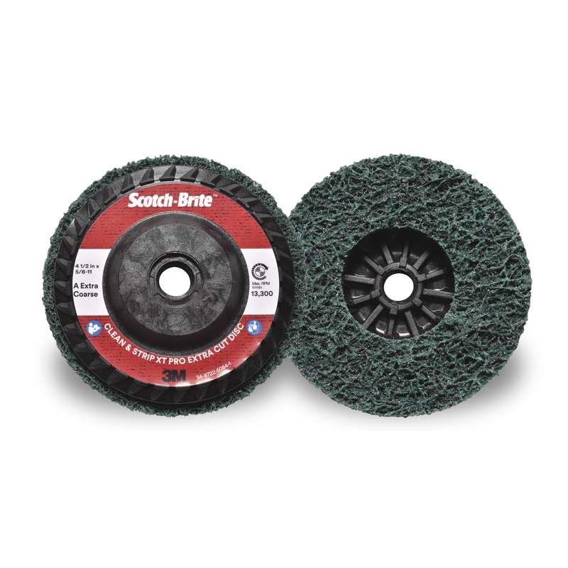 3M 3M 7100175520 4 1/2 X 5/8 Extra Coarse Grade Aluminum Oxide Scotch-Brite Green Disc