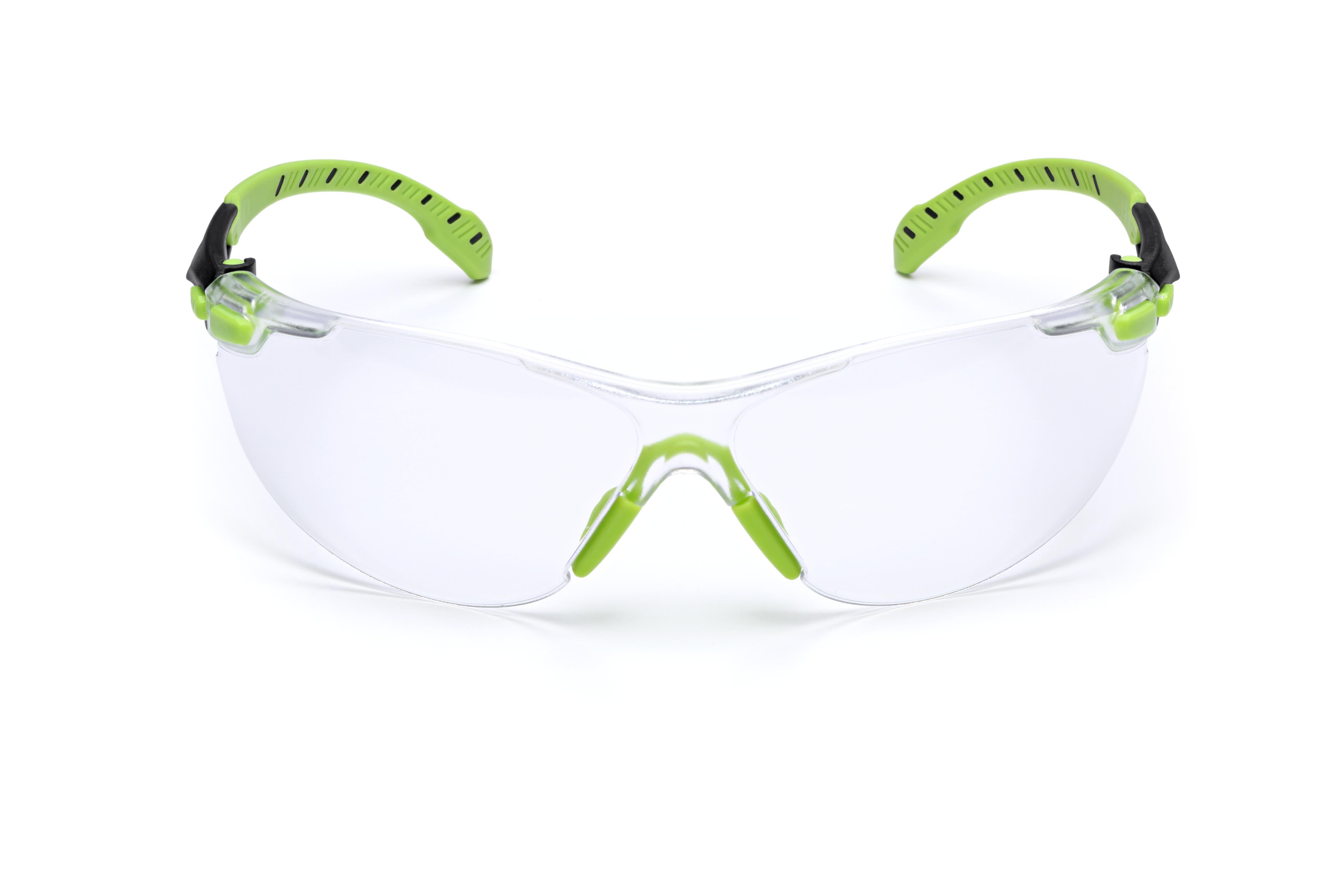 3M 3M 7100079049 Solus Green And Black Safety Glasses With Clear Anti-Fog/Anti-Scratch Lens