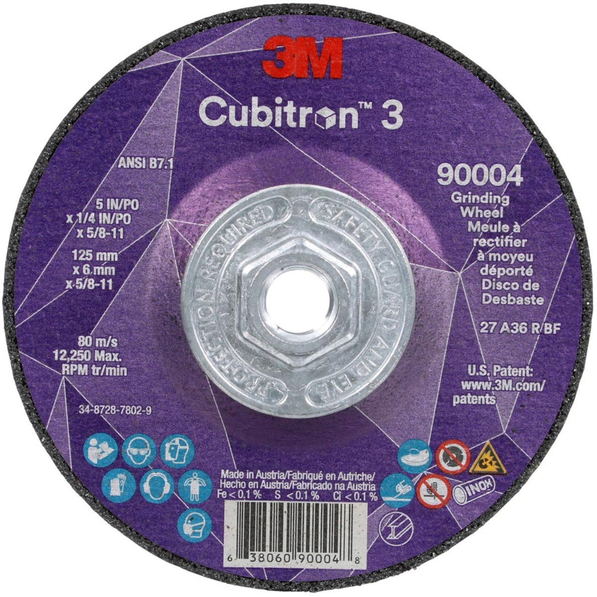 3M 3M 7100312967 Cubitron 3 Depressed Center Grinding Wheel 36+ Grit