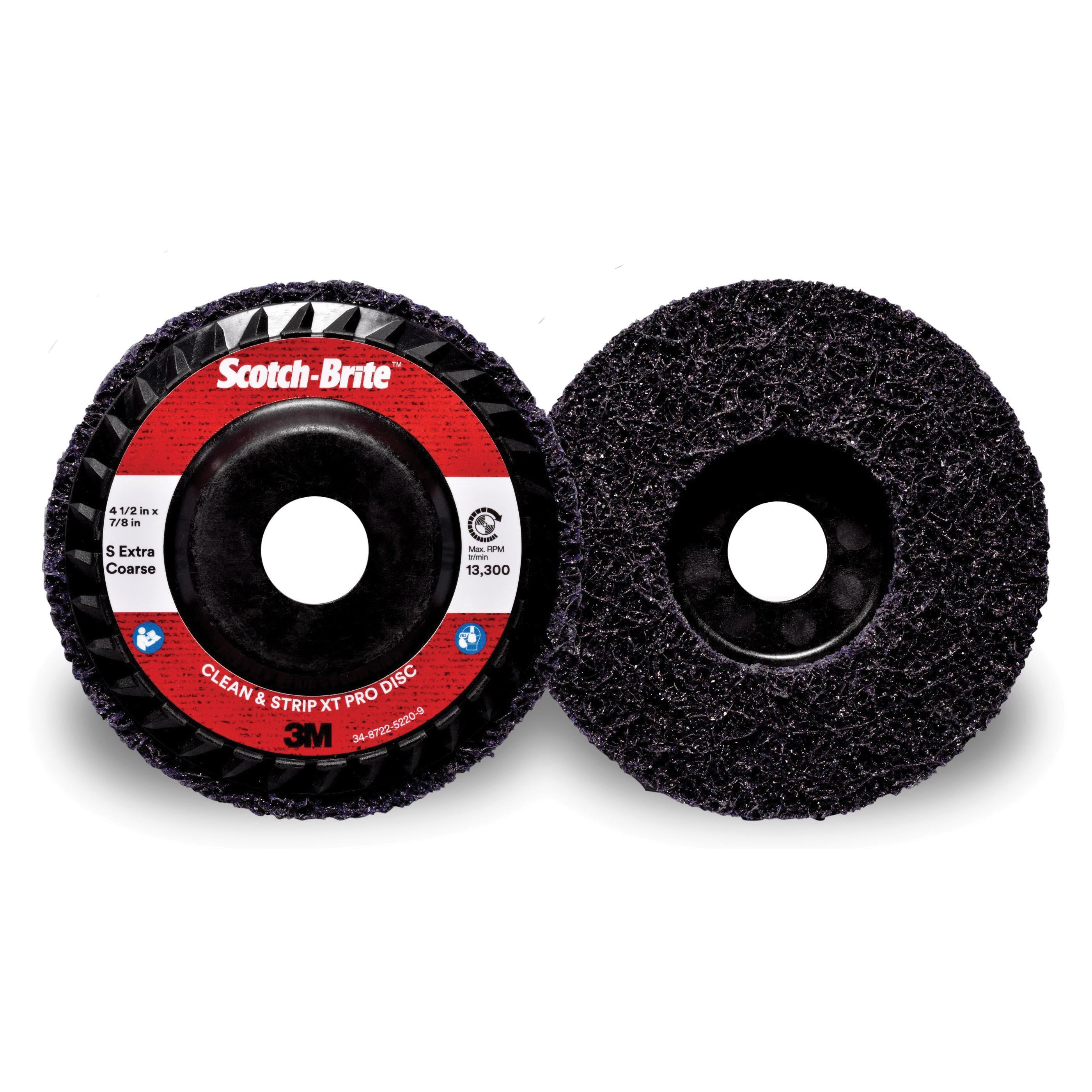 3M 3M 7100175393 4 1/2 X 7/8 Extra Coarse Grade Silicon Carbide Scotch-Brite Purple Disc