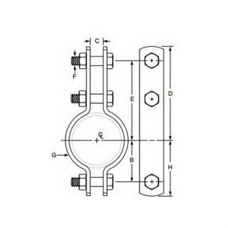 ANVIL Anvil 0500216056 1-1/2 in Plain Pipe Clamp