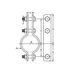 ANVIL Anvil 0500216056 1-1/2 in Plain Pipe Clamp