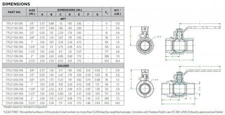 APOLLO VALVES Apollo 77CLF14304A BV,1/2NPT,LF BRZ,FP,2-1/4EXT