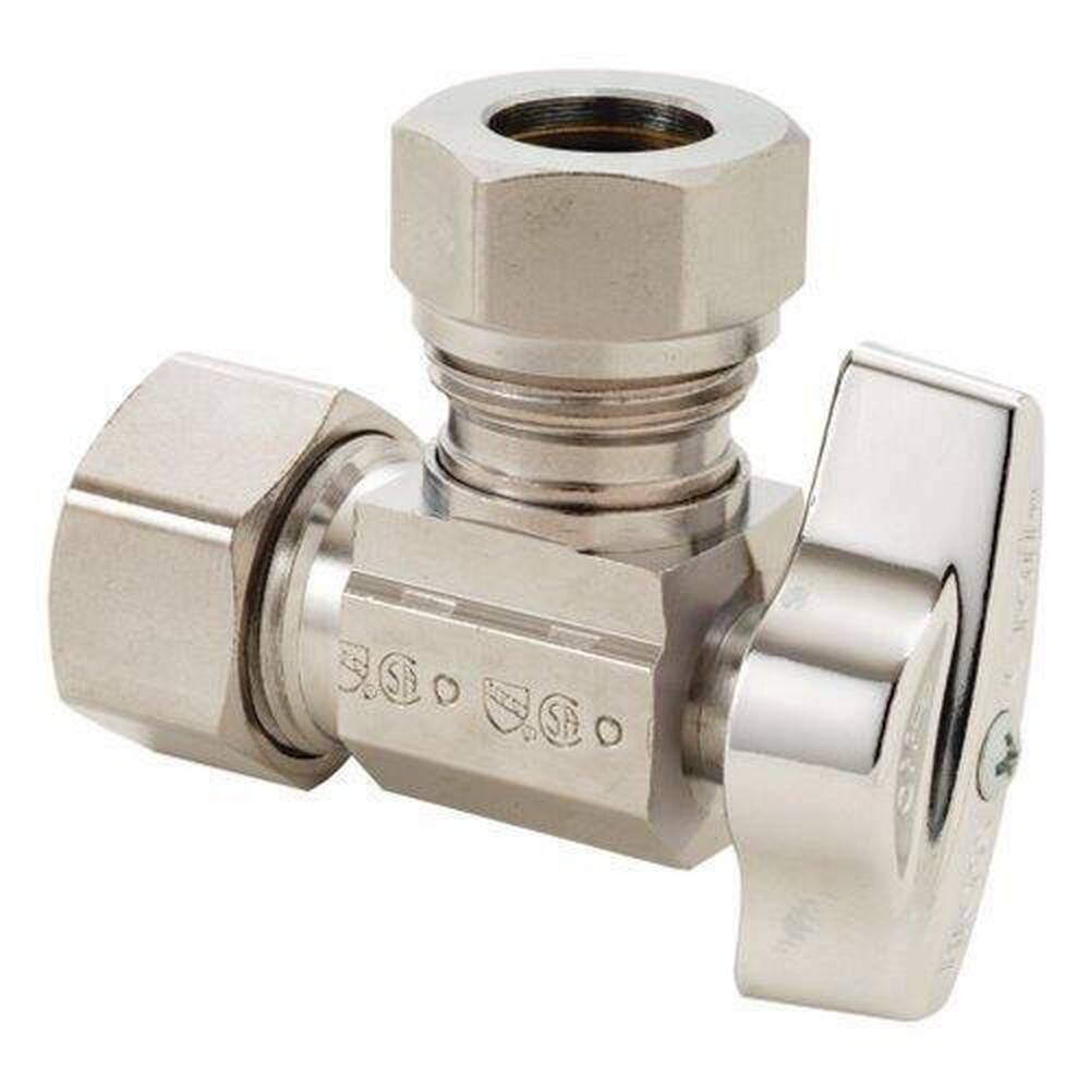 BRASSCRAFT BrassCraft KT3341XC KT Series Compression x Slip Lever Handle Angle Supply Stop Valve