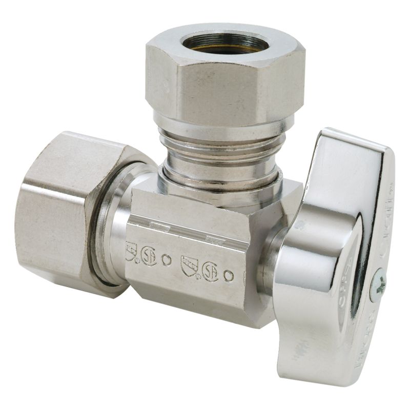 BRASSCRAFT BrassCraft KT3341XC KT Series Compression x Slip Lever Handle Angle Supply Stop Valve