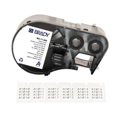BRADY Brady M4-11-499 Aggressive Adhesive Multi-Purpose Nylon Labels 0.5H x 0.75W BK/WT RL/220