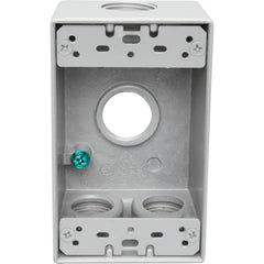 CENTAUR Centaur WIFSB75/4 1 Gang Weatherproof Box 2 Deep 4 X 3/4 Hole Gray