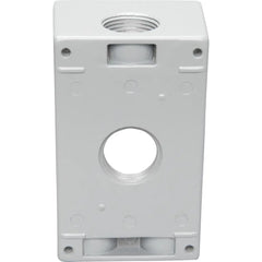 CENTAUR Centaur WIFSB75/4 1 Gang Weatherproof Box 2 Deep 4 X 3/4 Hole Gray