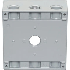 CENTAUR Centaur WITGB50/5X 2 Gang Weatherproof Box 2-3/16 Deep 5 X 1/2 Hole (All Sides)