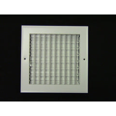 METAL-FAB Metal-Fab MFASCA104W Aluminum Sidewall/Ceiling Register Adjustable 10 x 4