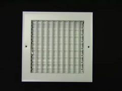 METAL-FAB Metal-Fab MFASCA104W Aluminum Sidewall/Ceiling Register Adjustable 10 x 4