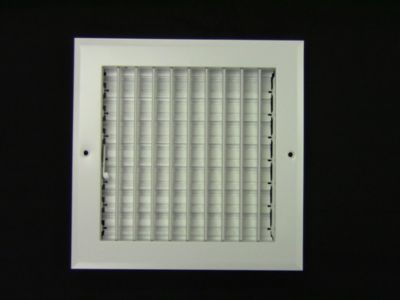 METAL-FAB Metal-Fab MFASCA144W Aluminum Sidewall/Ceiling Register adjustable 14 x 4