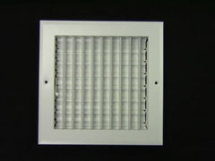 METAL-FAB Metal-Fab MFASCA144W Aluminum Sidewall/Ceiling Register adjustable 14 x 4