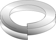 MINERALLAC Minerallac 40505J Medium Split Lock Washer #6 Nominal Steel Zinc Plated