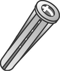 MINERALLAC Minerallac 59408J Cully Light Duty Conical Wall Anchor 3/16 in Drill #6-8 Screw