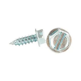 MINERALLAC Minerallac 76812J 8 x 3/4 Sheet Metal Screw, Hex Washer Head, Slotted, Zinc Plated