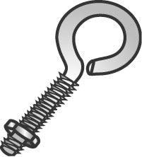 MINERALLAC Minerallac 64380J Closed Eye Bolt With 3/8 in Hex Nut, 3/8-16, Carbon Steel, Zinc Plated