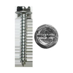 MINERALLAC Minerallac 77024J 10 x 1-1/2 Sheet Metal Screw, Hex Washer Head, Combo Phillips/Slotted, Zinc Plated