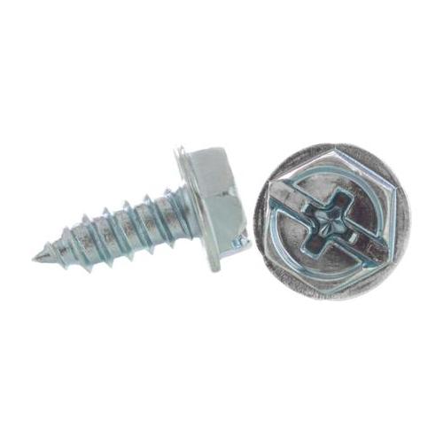 MINERALLAC Minerallac 77012J 10 x 3/4 Sheet Metal Screw, Hex Washer Head, Combo Phillips/Slotted, Zinc Plated