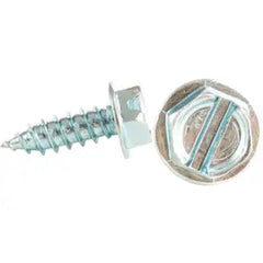 MINERALLAC Minerallac 76832J 8 x 2 Sheet Metal Screw, Hex Washer Head, Slotted, Zinc Plated