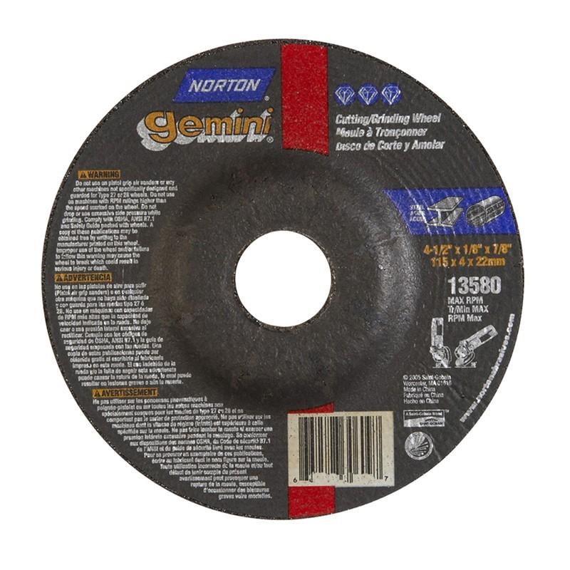 NORTON Norton 66252843591 Depressed Center Wheel 4-1/2 x 1/8 x 7/8