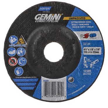 NORTON Norton 66252843591 Depressed Center Wheel 4-1/2 x 1/8 x 7/8