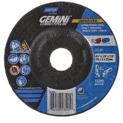 NORTON Norton 66252843591 Depressed Center Wheel 4-1/2 x 1/8 x 7/8