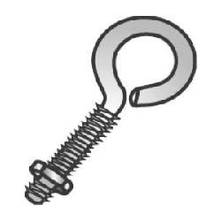 MINERALLAC Minerallac 64380J Closed Eye Bolt With 3/8 in Hex Nut, 3/8-16, Carbon Steel, Zinc Plated