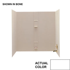 SWAN Swan Corporation SS00605.010 60 x 60 x 60 in. Composite Tub Wall Kit in White