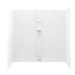SWAN Swan Corporation SS00605.010 60 x 60 x 60 in. Composite Tub Wall Kit in White