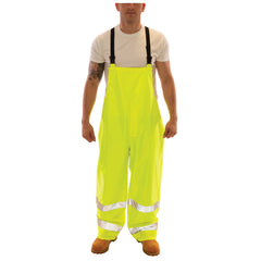 TINGLEY Tingley O23122.4X Overall, Unisex, 4XL, Fluorescent Yellow Green, 7 mil Polyurethane on 150D Polyester