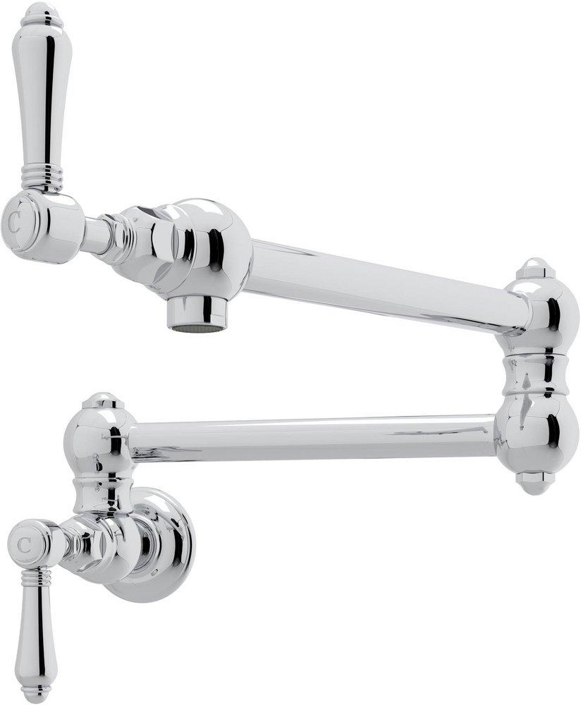 ROHL ROHL A1451LMAPC-2 Italian Country Kitchen Wall Mount Pot Filler in Polished Chrome