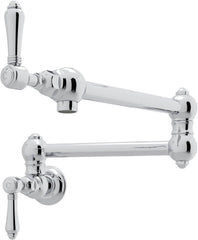 ROHL ROHL A1451LMAPC-2 Italian Country Kitchen Wall Mount Pot Filler in Polished Chrome