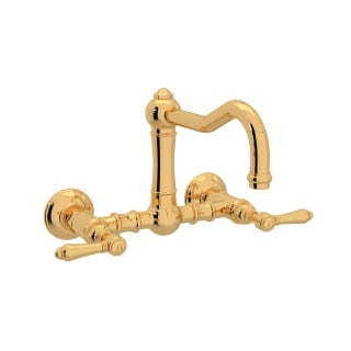 ROHL Rohl A1456LMIB-2 Acqui Wall Mount Bridge Kitchen Faucet With Column Spout in Italian Brass