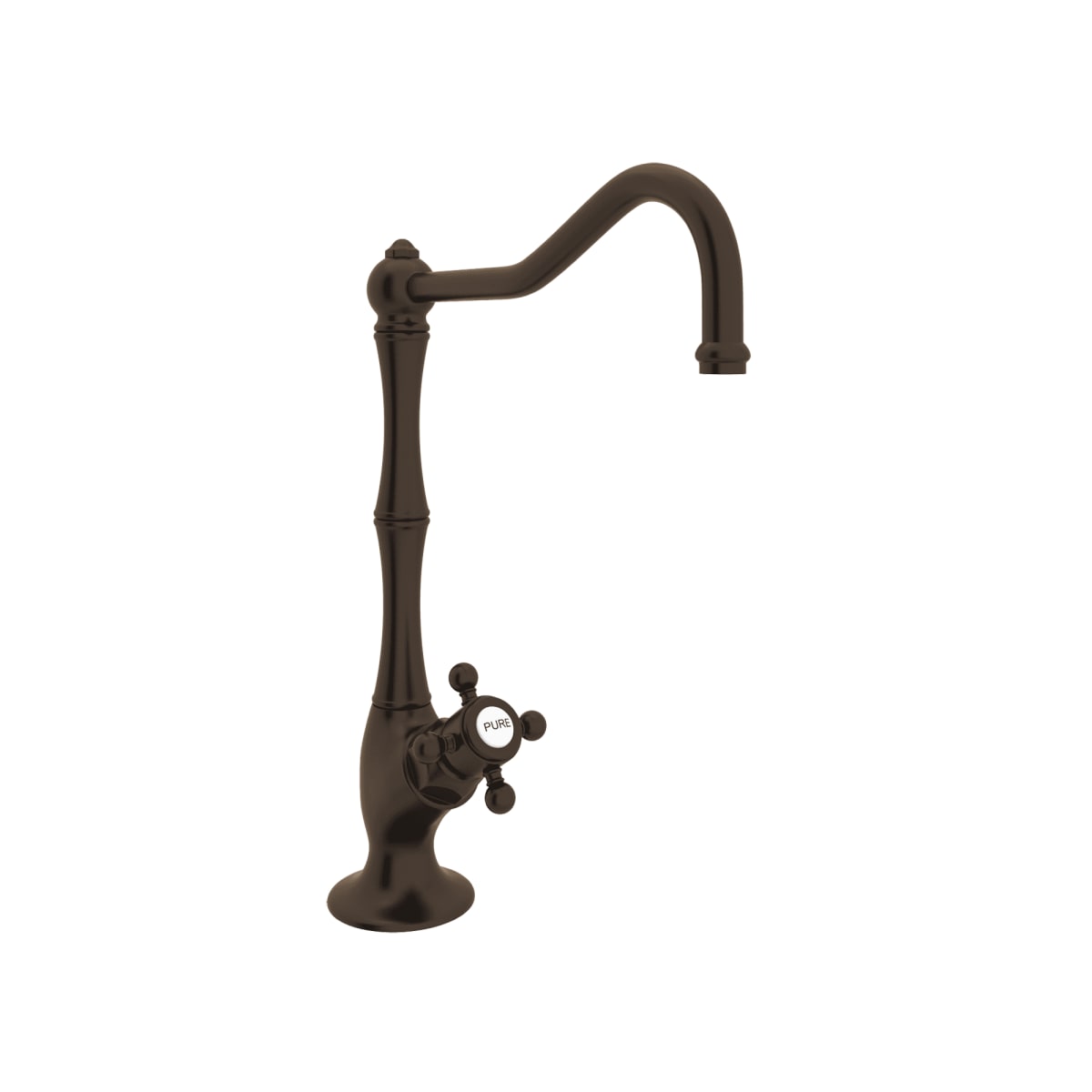 ROHL ROHL A1435XMTCB-2 Perrin & Rowe Country Kitchen Kitchen Column Spout Filter Faucet with Single Cross Handle and 6-13/64 in. Spout Reach
