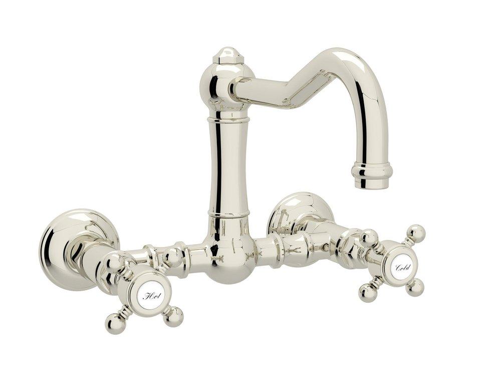 ROHL ROHL A1456XMPN-2 Acqui Two Handle Bridge Kitchen Faucet in Polished Nickel