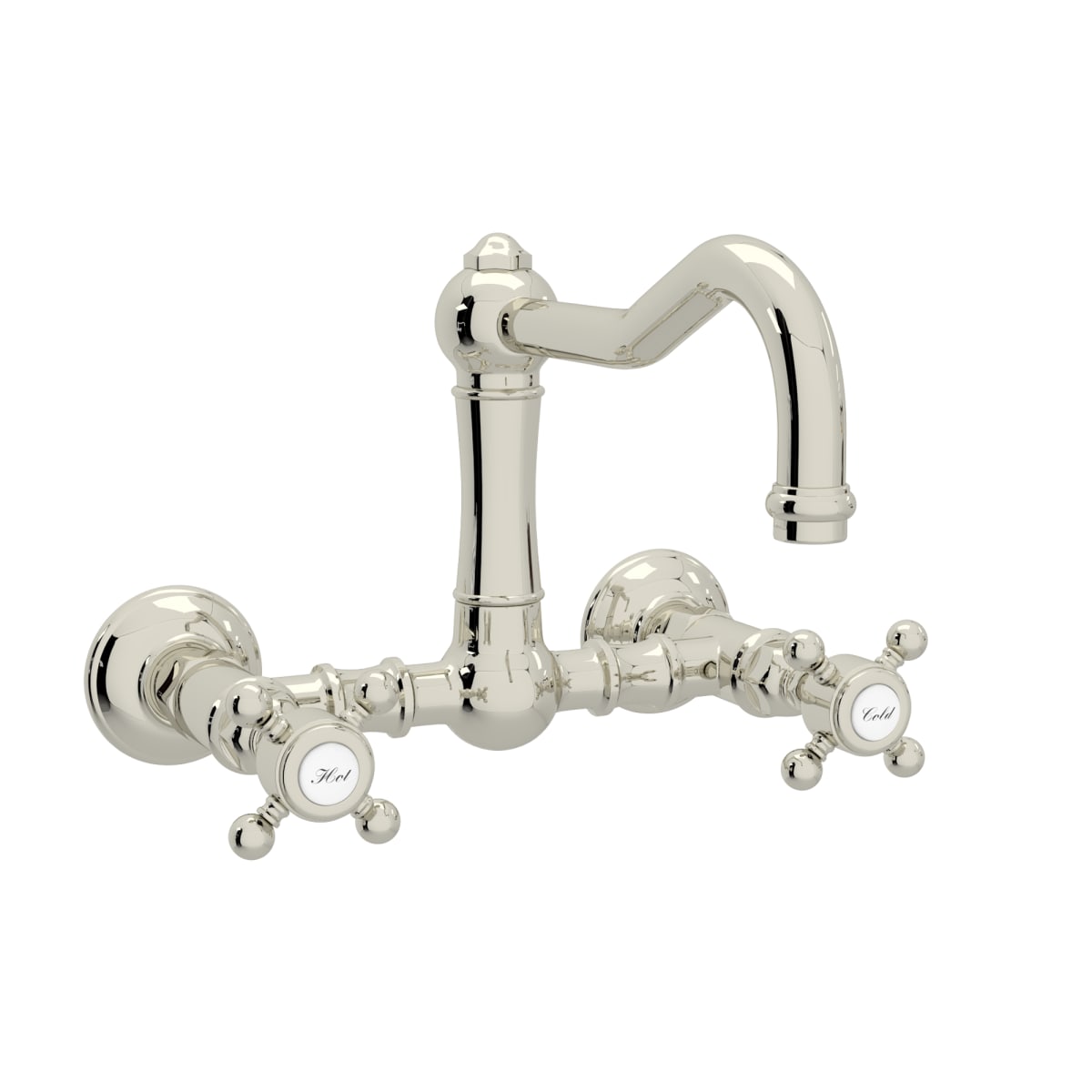 ROHL ROHL A1456XMPN-2 Acqui Two Handle Bridge Kitchen Faucet in Polished Nickel