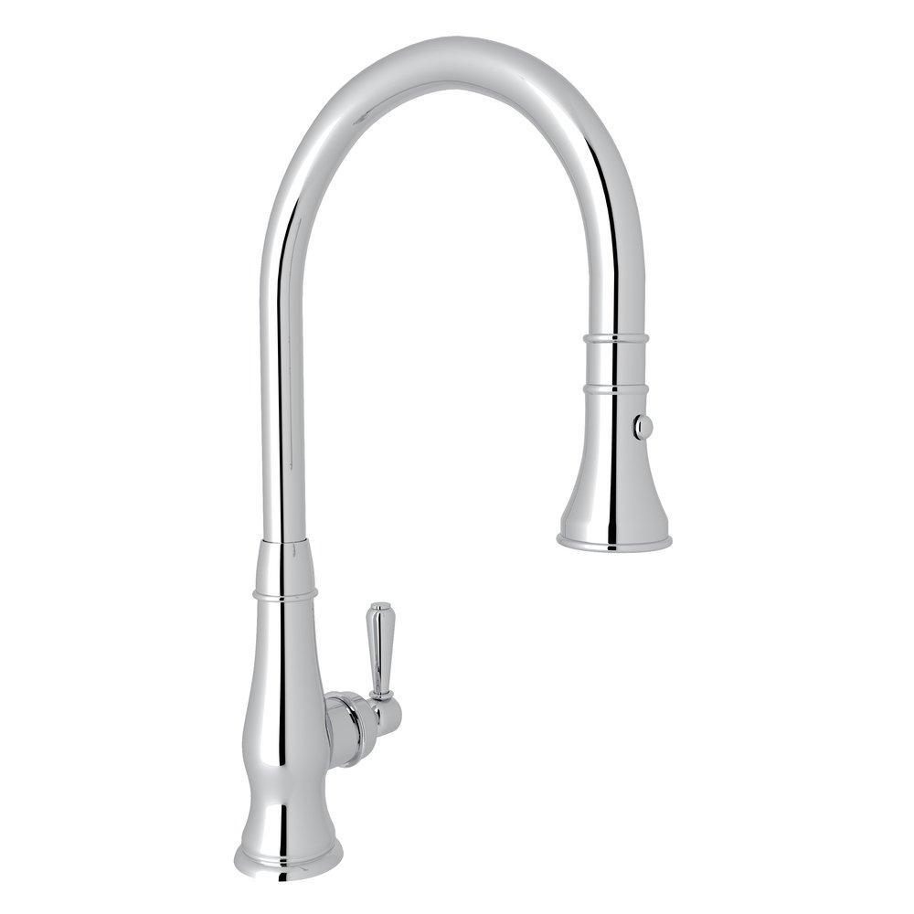 ROHL Rohl A3420LMAPC-2 Patrizia Single Handle Pull Down Kitchen Faucet in Polished Chrome