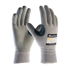 PIP PIP 19-D470/M Gray Knit Wrist Cuff Nitrile Medium Cut-Resistant Gloves