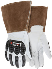 MCR SAFETY MCR Safety 48406KL Leather Welding Work Gloves, Large, 5 Inch Split Cow Cuff