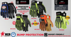 MCR SAFETY MCR Safety B100XXL ForceFlex Mechanics Gloves Power 2X-Large
