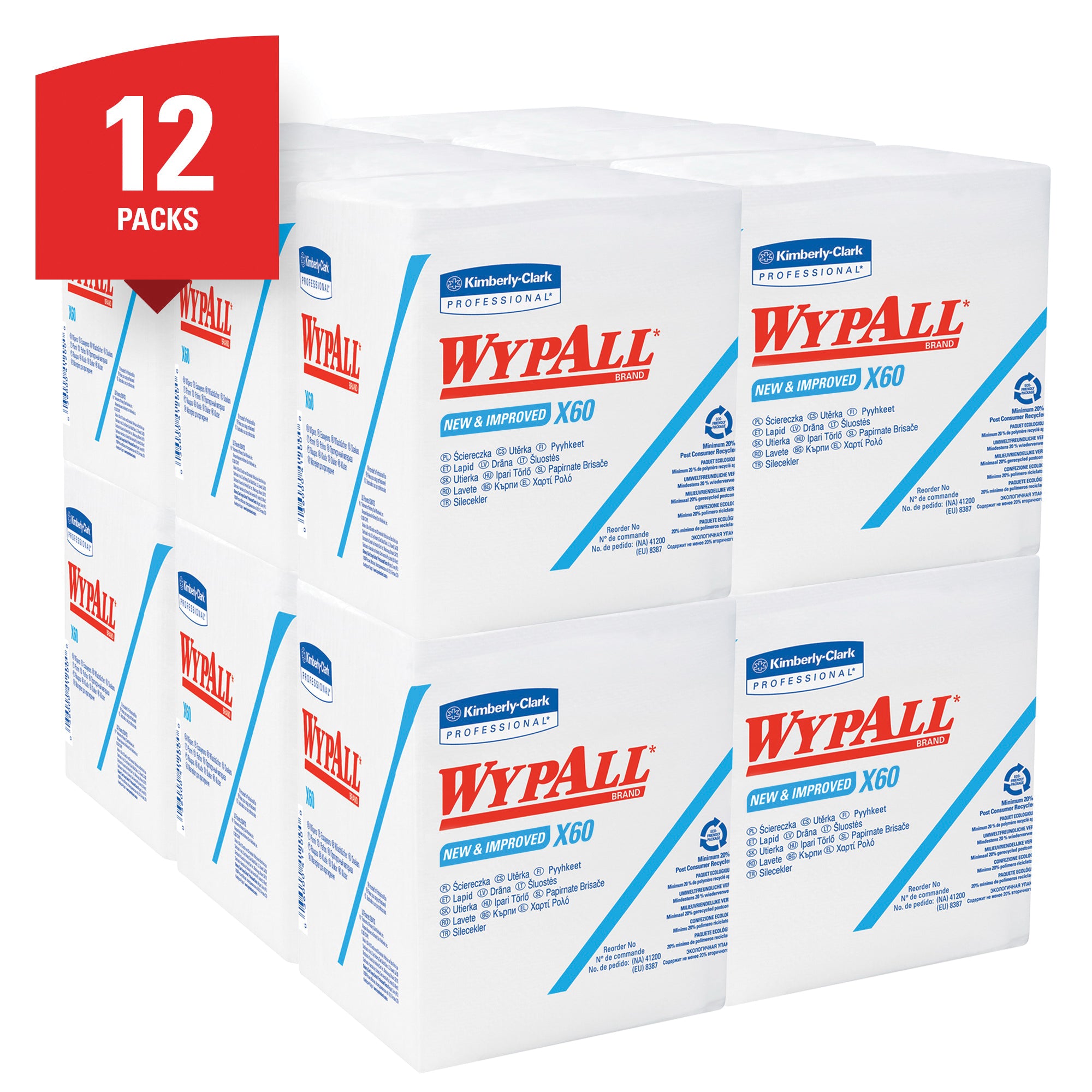 KIMBERLY-CLARK WypAll 34865 X60 Teri Washcloth 12-1/2 x 12 in Replacement MPN