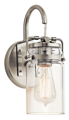KICHLER Kichler 45576NI Brinley Wall Sconce 120VAC 1 Light A19 Incandescent