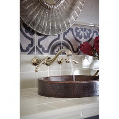 DELTA FAUCET Delta Faucet 65885LF-PNLHP Brizo Charlotte: Two-Handle Wall Mount Lavatory Faucet - Less Handles