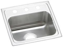 ELKAY Elkay LRAD1716603 Lustertone Classic Stainless Steel 17 x 16 x 6 3-Hole Single Bowl Drop-In ADA Sink